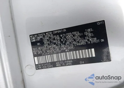 2012 Scion Xb z USA, uszkodzony, nr VIN JTLZE4FE2CJ007747